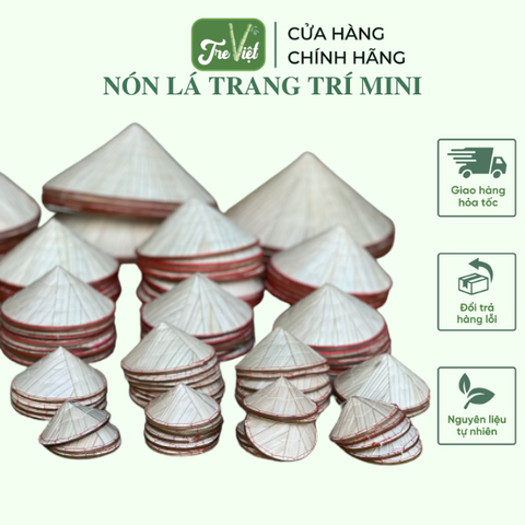 Nón lá Huế trang trí deco phong cách đồng quê -  Nón lá biểu diễn văn nghệ nhiều kích thước