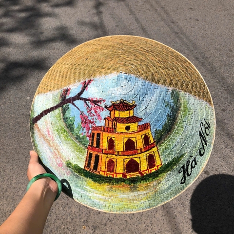 Nón lá cỏ bàng vẽ địa danh nổi tiếng - Nón cỏ bàng vẽ địa danh