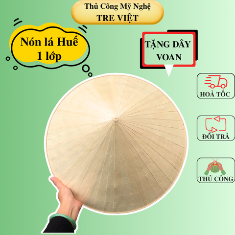 Nón lá Huế trang trí deco phong cách đồng quê -  Nón lá biểu diễn văn nghệ nhiều kích thước