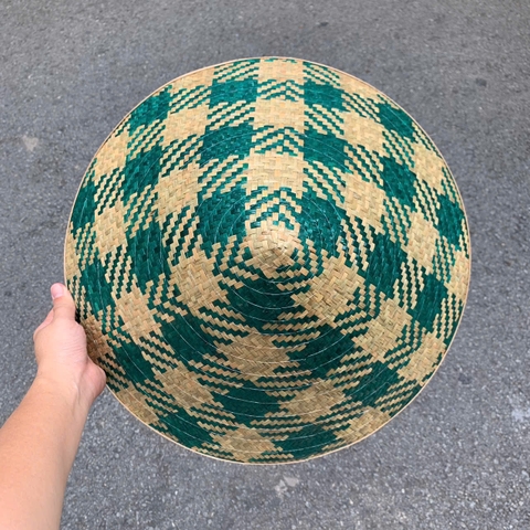 Nón lá cỏ bàng trơn phối màu - Nón cỏ chắc chắn (mẫu đẹp)