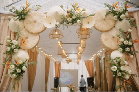 Nón quai thao dùng decor trang trí - Nón biểu diễn văn nghệ - Trang trí cực đẹp