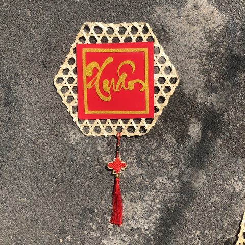 Tấm Treo Trang Trí Tết - Tấm tre treo cửa Tết (nhiều mẫu) - Phên tre, Vỉ tre trang trí, decor