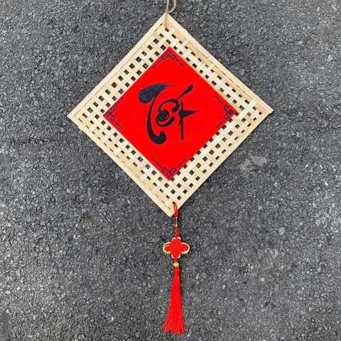 Tấm Treo Trang Trí Tết - Tấm tre treo cửa Tết (nhiều mẫu) - Phên tre, Vỉ tre trang trí, decor