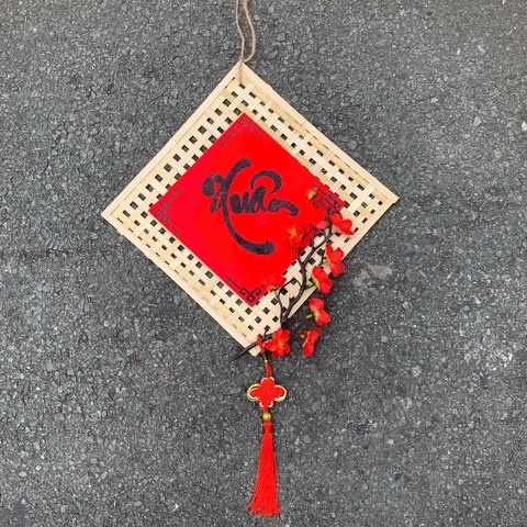 Tấm Treo Trang Trí Tết - Tấm tre treo cửa Tết (nhiều mẫu) - Phên tre, Vỉ tre trang trí, decor