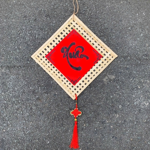 Tấm Treo Trang Trí Tết - Tấm tre treo cửa Tết (nhiều mẫu) - Phên tre, Vỉ tre trang trí, decor