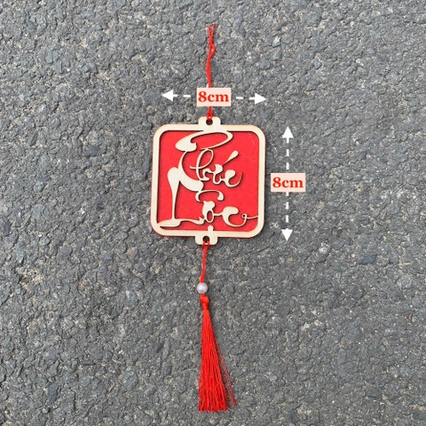 TAG GỖ treo trang trí hộp quà - THẺ TREO trang trí Tết, treo mai đào