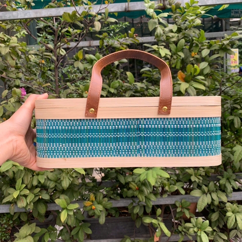 Hộp Đựng Quà Tết Nâu - Giỏ Quà Tết - Hộp Vali Tre Nâu - Giỏ Picnic Tre - Bamboo Picnic Basket