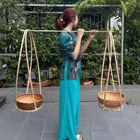 Quang gánh tre trang trí tết, bày hoa quả, phụ kiện chụp ảnh decor nhiều kích thước