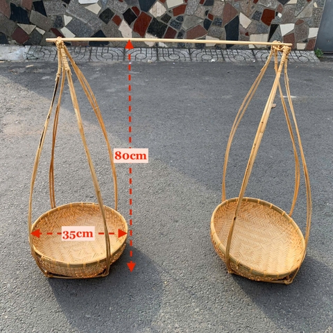 Quang gánh tre trang trí tết, bày hoa quả, phụ kiện chụp ảnh decor nhiều kích thước