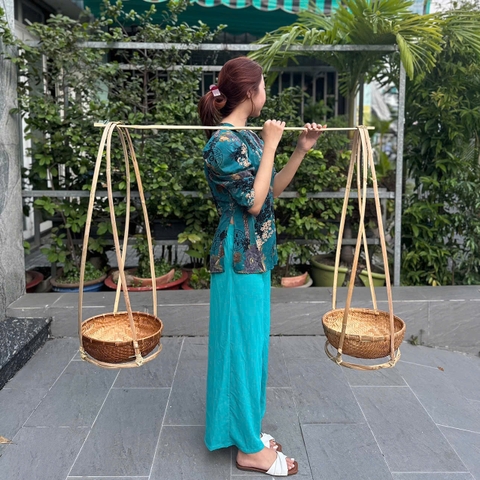 Quang gánh tre trang trí tết, bày hoa quả, phụ kiện chụp ảnh decor nhiều kích thước