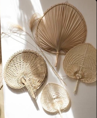 Quạt Lá Cọ - Quạt Cầm Tay Đan Thủ Công Decor / Treo tường
