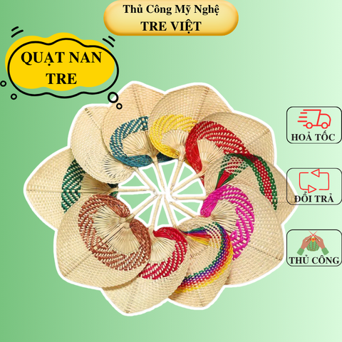 Quạt Nan- Quạt Cầm Tay Đan Thủ Công Decor / Treo tường