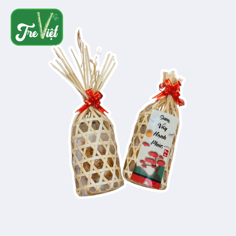 Rọ tre đựng giò chả/ Tổ chim đựng rượu làm quà Tết - Giỏ mây tre đan đựng kẹo