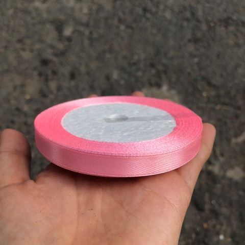 [1cm] Ruy Băng Lụa Đỏ Hồng Xanh - Ruy Băng trơn 1cm dài 22cm