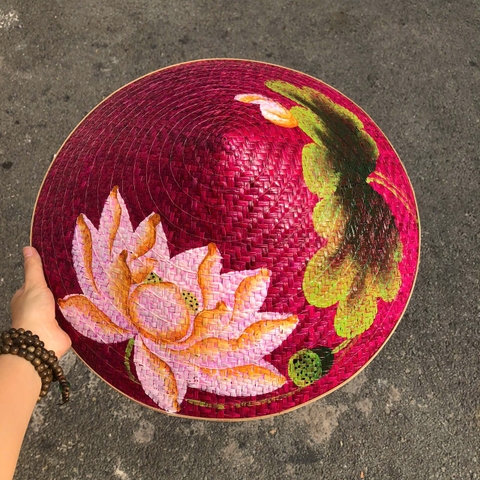 Nón lá cỏ bàng vẽ nhiều mẫu - Nón cỏ chắc chắn (mẫu đẹp)