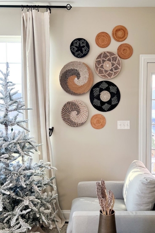 Set Dĩa Cói Treo Tường - Set Đĩa Cói Trang Trí Tường