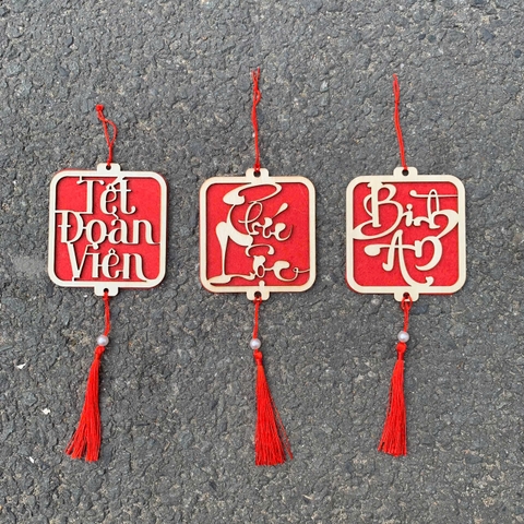 TAG GỖ treo trang trí hộp quà - THẺ TREO trang trí Tết, treo mai đào
