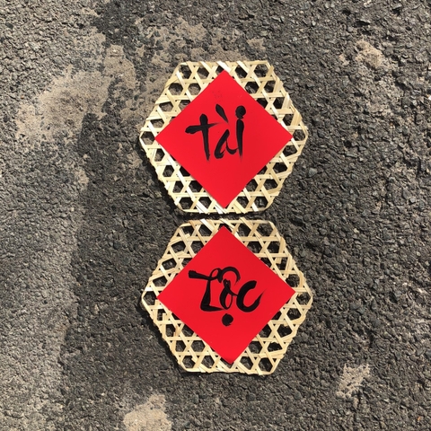 Tấm Treo Trang Trí Tết - Tấm tre treo cửa Tết (nhiều mẫu) - Phên tre, Vỉ tre trang trí, decor