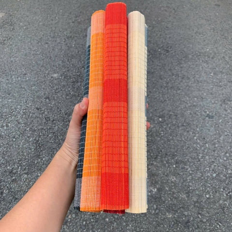 Tấm lót bàn ăn mành tre 30x40cm , mành treo Tết mini dùng dán chữ decor