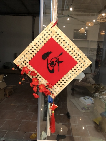 Tấm Treo Trang Trí Tết - Tấm tre treo cửa Tết (nhiều mẫu) - Phên tre, Vỉ tre trang trí, decor