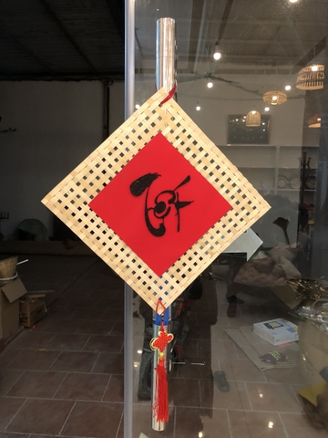 Tấm Treo Trang Trí Tết - Tấm tre treo cửa Tết (nhiều mẫu) - Phên tre, Vỉ tre trang trí, decor