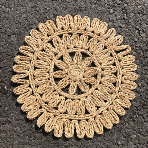 Thảm cói - Tấm lót hoạ tiết - Trải bàn, decor, trang trí tường