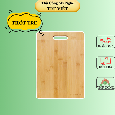 Thớt Tre Tròn Đẹp - Thớt Tre hình chữ nhật