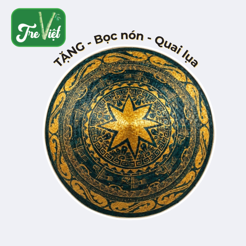 Nón lá cỏ bàng vẽ mẫu trống đồng - Nón cỏ chắc chắn (mẫu đẹp)