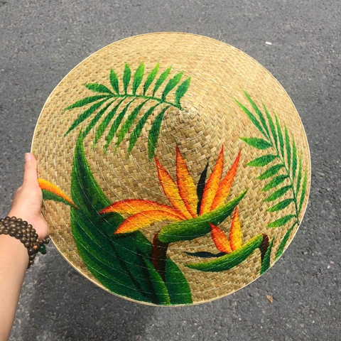 Nón lá cỏ bàng vẽ nhiều mẫu - Nón cỏ chắc chắn (mẫu đẹp)