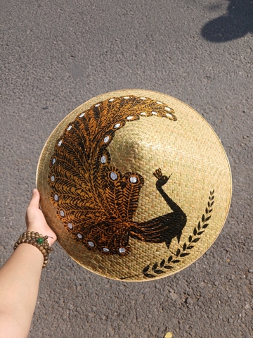 Nón lá cỏ bàng vẽ nhiều mẫu - Nón cỏ chắc chắn (mẫu đẹp)