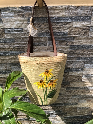 Túi Xách Cỏ Bàng Đeo Vai Vẽ Hoa Nhiều mẫu