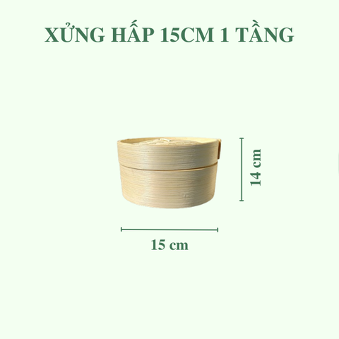 Lồng Hấp Tre, Xửng Hấp Bánh Bao Há Cảo 1 tầng 2 tầng - Bamboo Steamer