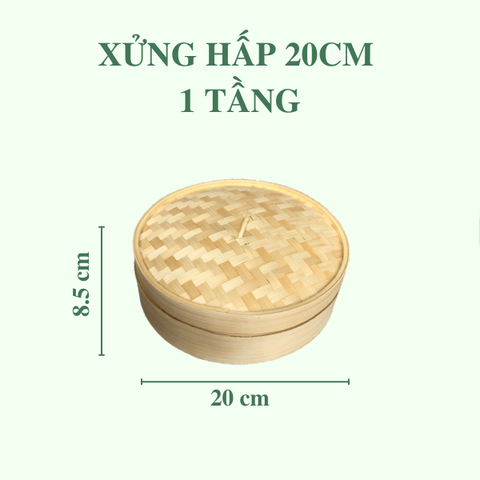 Lồng Hấp Tre, Xửng Hấp Bánh Bao Há Cảo 1 tầng 2 tầng - Bamboo Steamer