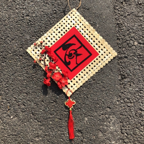 Tấm Treo Trang Trí Tết - Tấm tre treo cửa Tết (nhiều mẫu) - Phên tre, Vỉ tre trang trí, decor