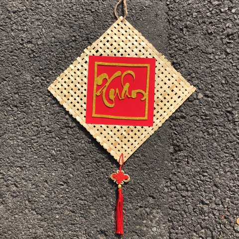 Tấm Treo Trang Trí Tết - Tấm tre treo cửa Tết (nhiều mẫu) - Phên tre, Vỉ tre trang trí, decor