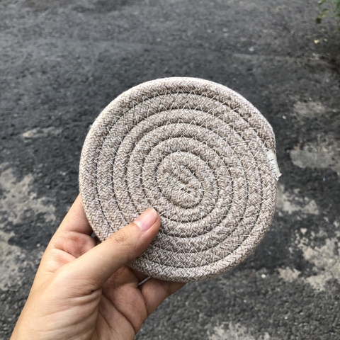 Lót ly cotton thấm nước xinh xắn - Đế lót ly decor siêu thấm