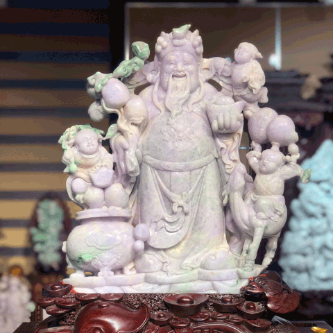 TƯỢNG PHẬT DI LẶC NGŨ PHÚC. NGỌC JADE