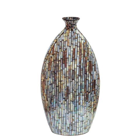 BÌNH GỐM SƠN MÀI KHẢM TRAI