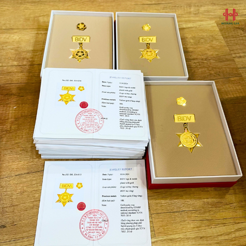 Bộ quà tặng kỷ niệm chương mạ vàng