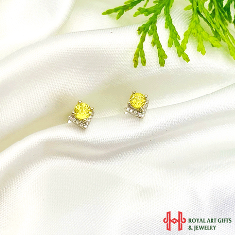 Khuyên tai đá Sapphire vàng