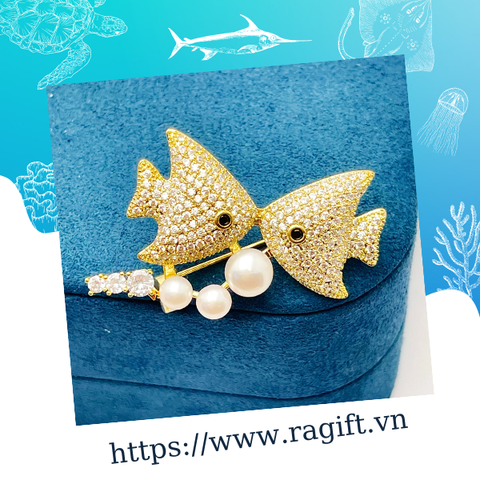 Cài áo cao cấp Ngọc trai –BR078