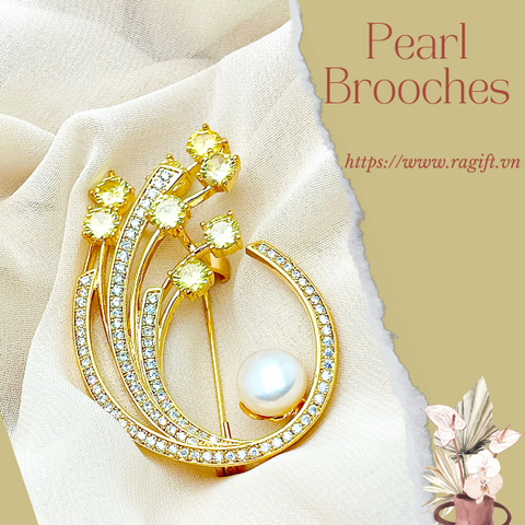 Cài áo cao cấp Ngọc trai –BR082