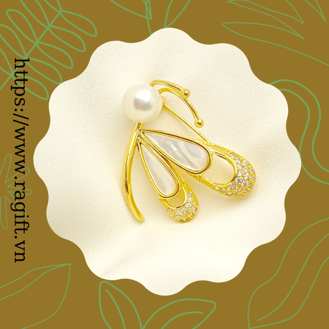 Cài áo cao cấp Ngọc trai –BR097