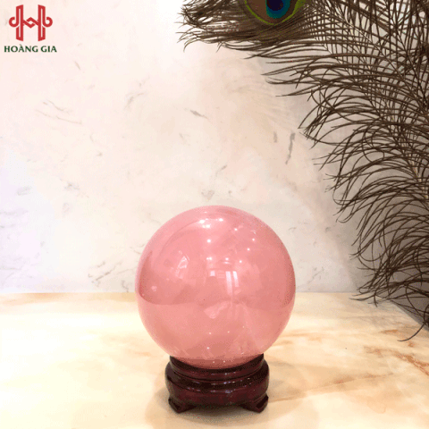 Quả cầu đá Thạch Anh hồng