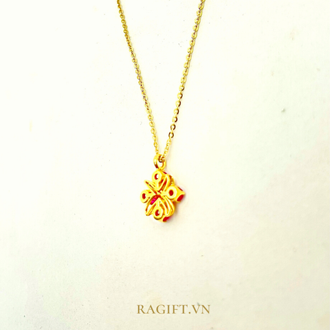 Dây chuyền vàng gắn đá Ruby