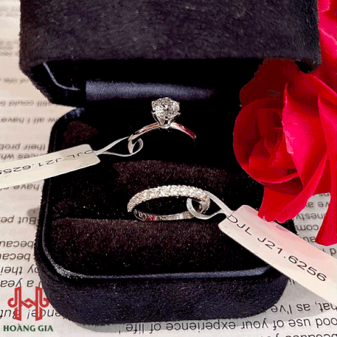 Nhẫn vàng trắng 14K