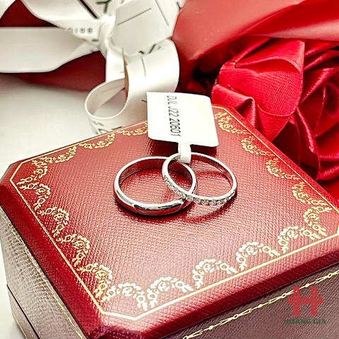 Nhẫn cưới vàng trắng 14K