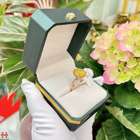 Nhẫn đá màu Citrin