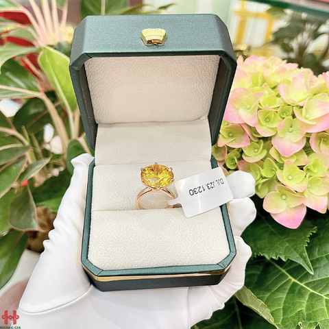 Nhẫn đá màu Citrin