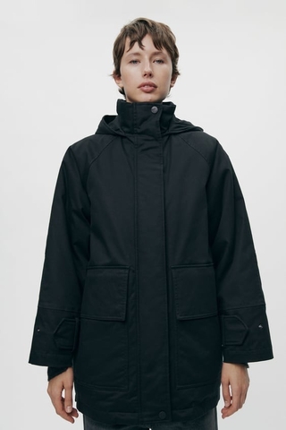 Áo Khoác Chính Hãng - Parka Zara 'Black' - 0518/240